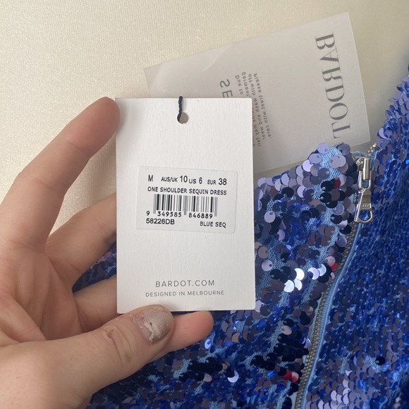 Bardot One Shoulder Sequin Dress ✨🔹Size US 6 / Medium - Picture 8 of 8
